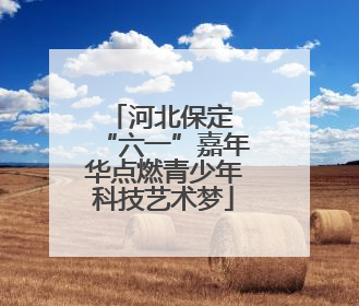 河北保定 “六一”嘉年华点燃青少年科技艺术梦